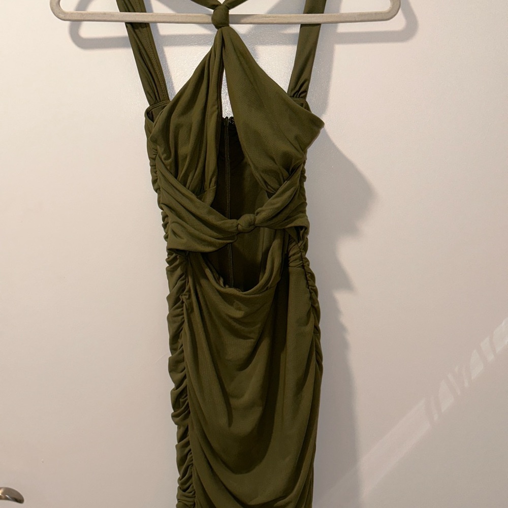 Hunter green mini dress